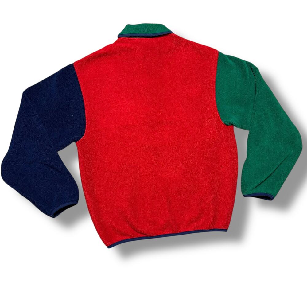 Vintage 80s 90s Woolrich Colorblock Fleece T Snap Synchilla Style USA Made Sz S - Picture 2 of 6